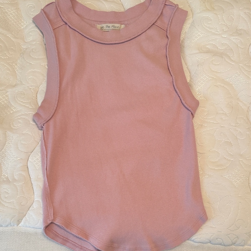 We The Free Soft Pink Ribbed Knit